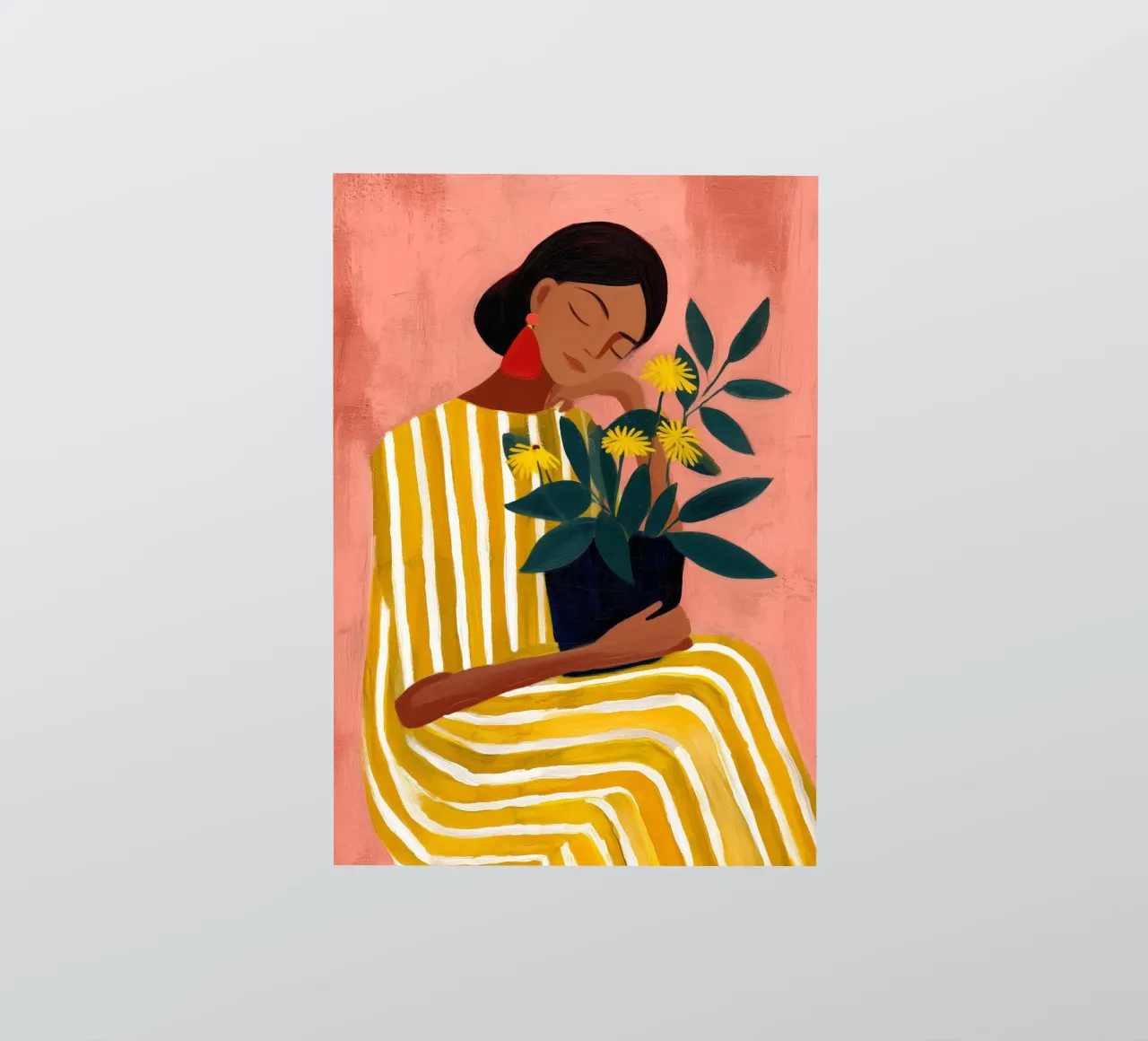Sun in Her Hands Sticker von Clara August