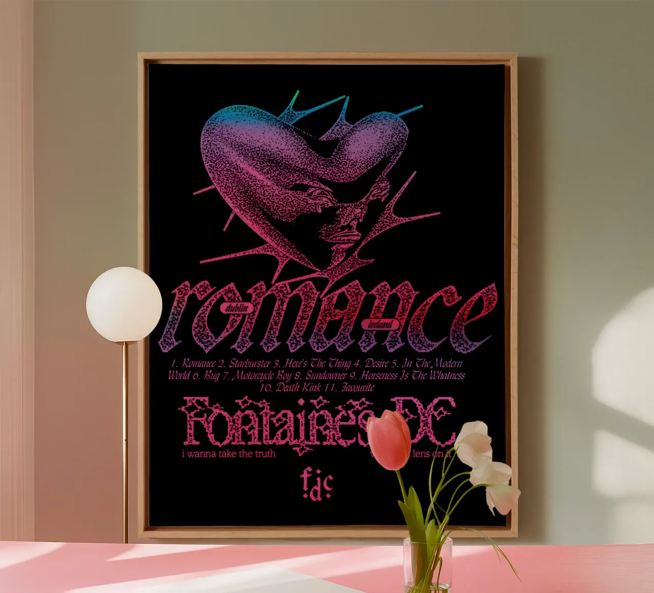 Romance Tracklist Zwart canvas met Baklijst van reedharry