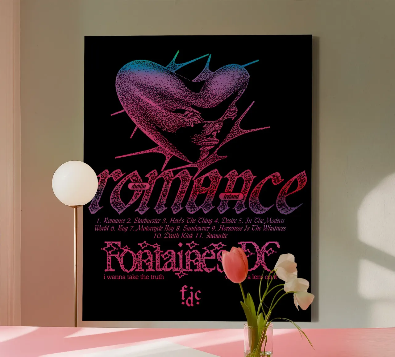Romance Tracklist Zwart canvas met Baklijst van reedharry