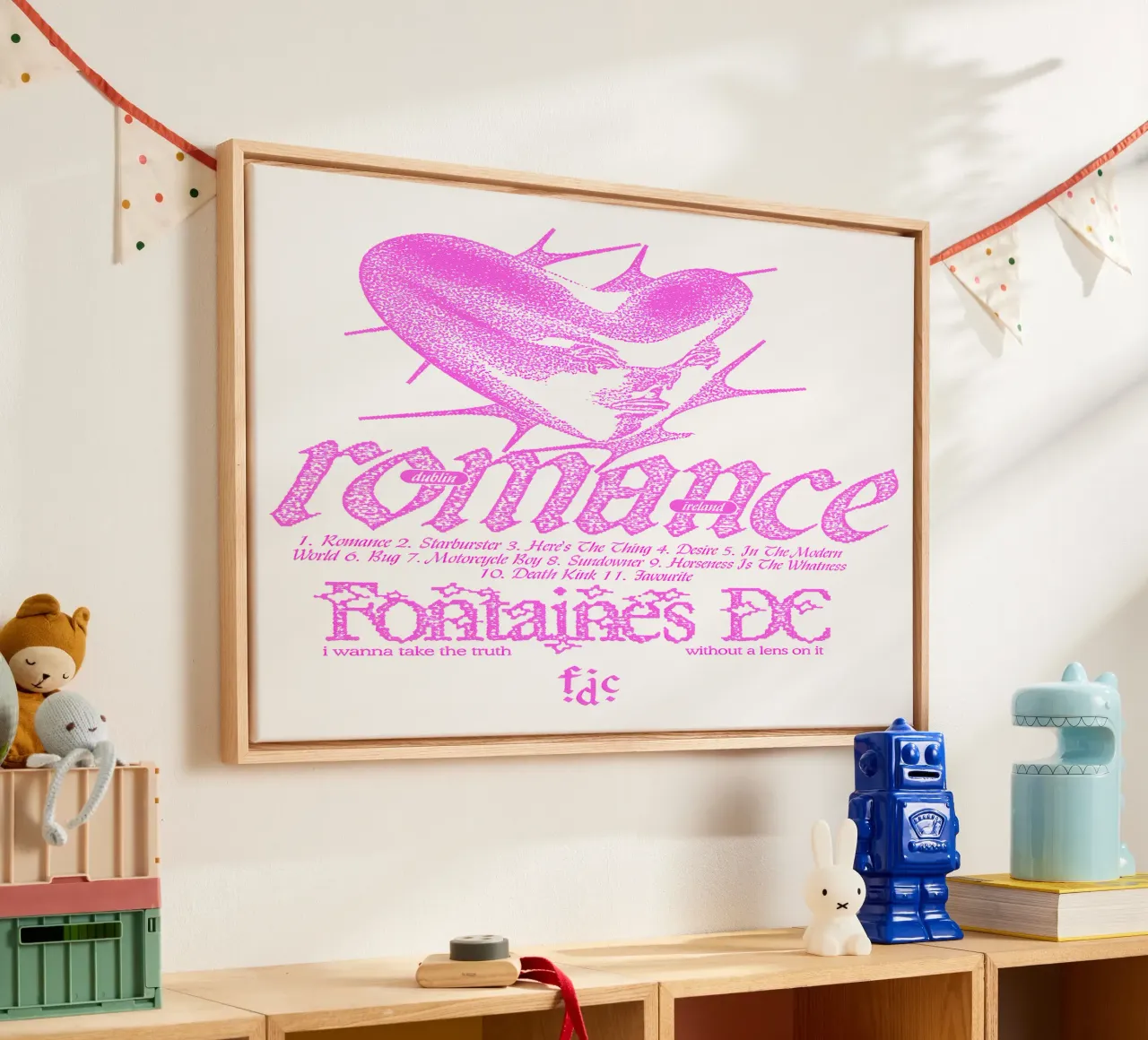 Romance Tracklist Wit canvas met Baklijst van reedharry