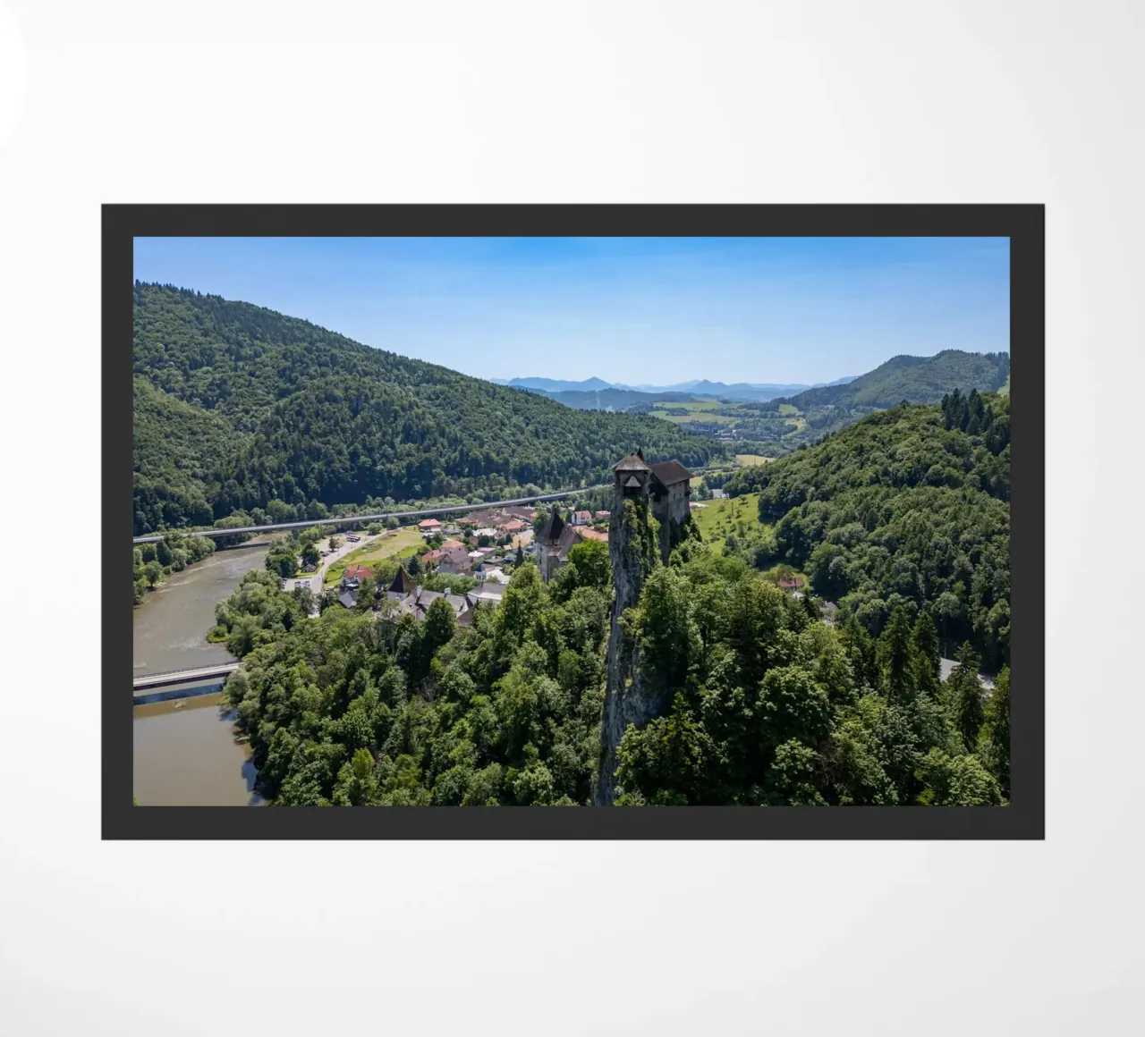 Vista aerea del castello di Orava in Slovacchia zerbino da anderm