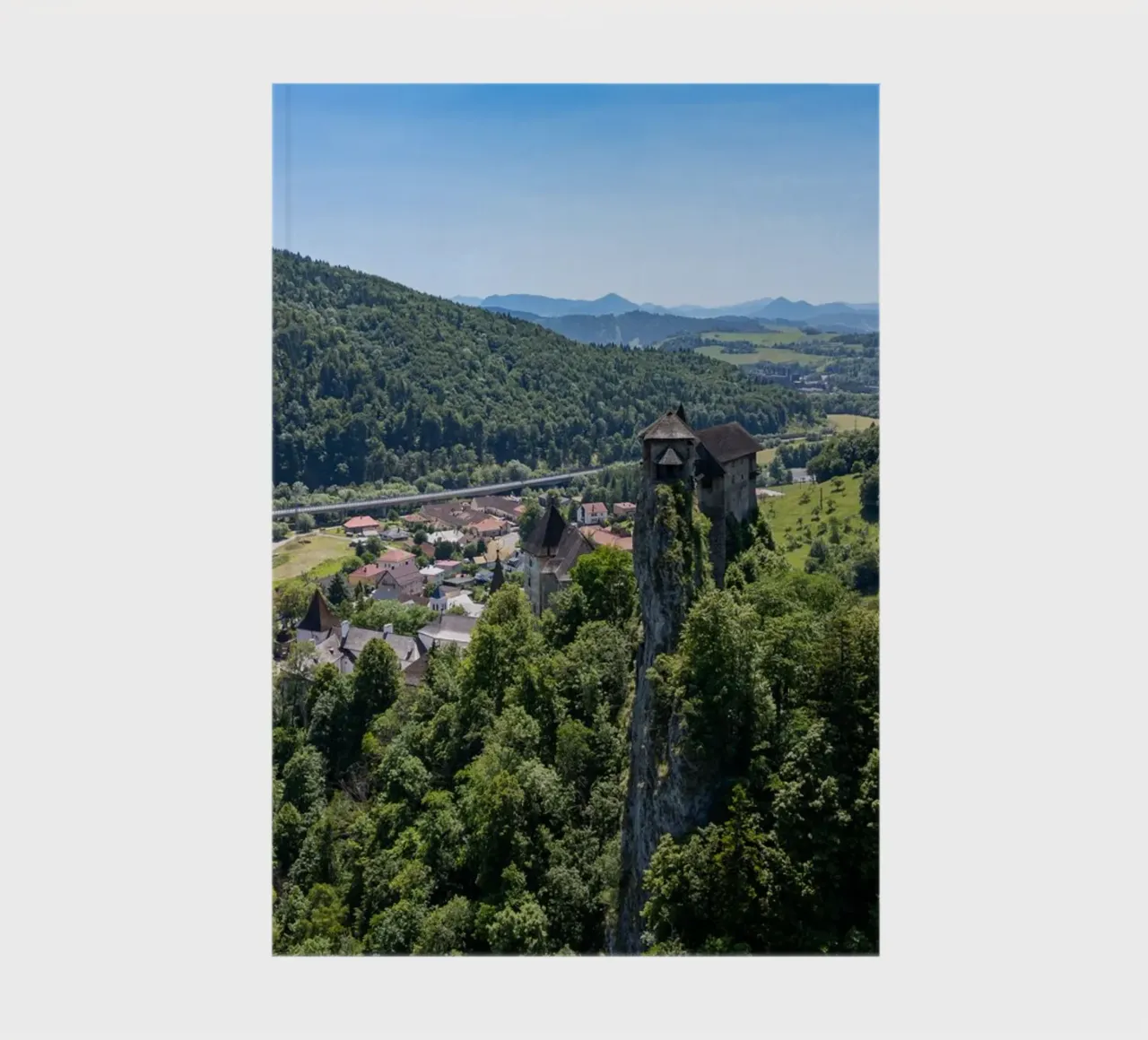 Aerial view of Orava Castle in Slovakia notebook by anderm