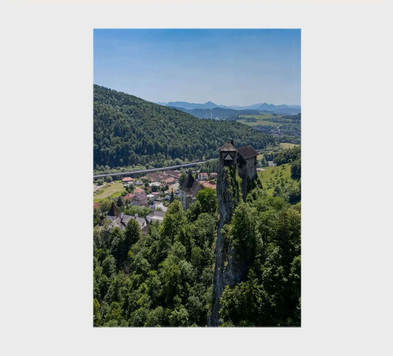 Aerial view of Orava Castle in Slovakia notebook by anderm