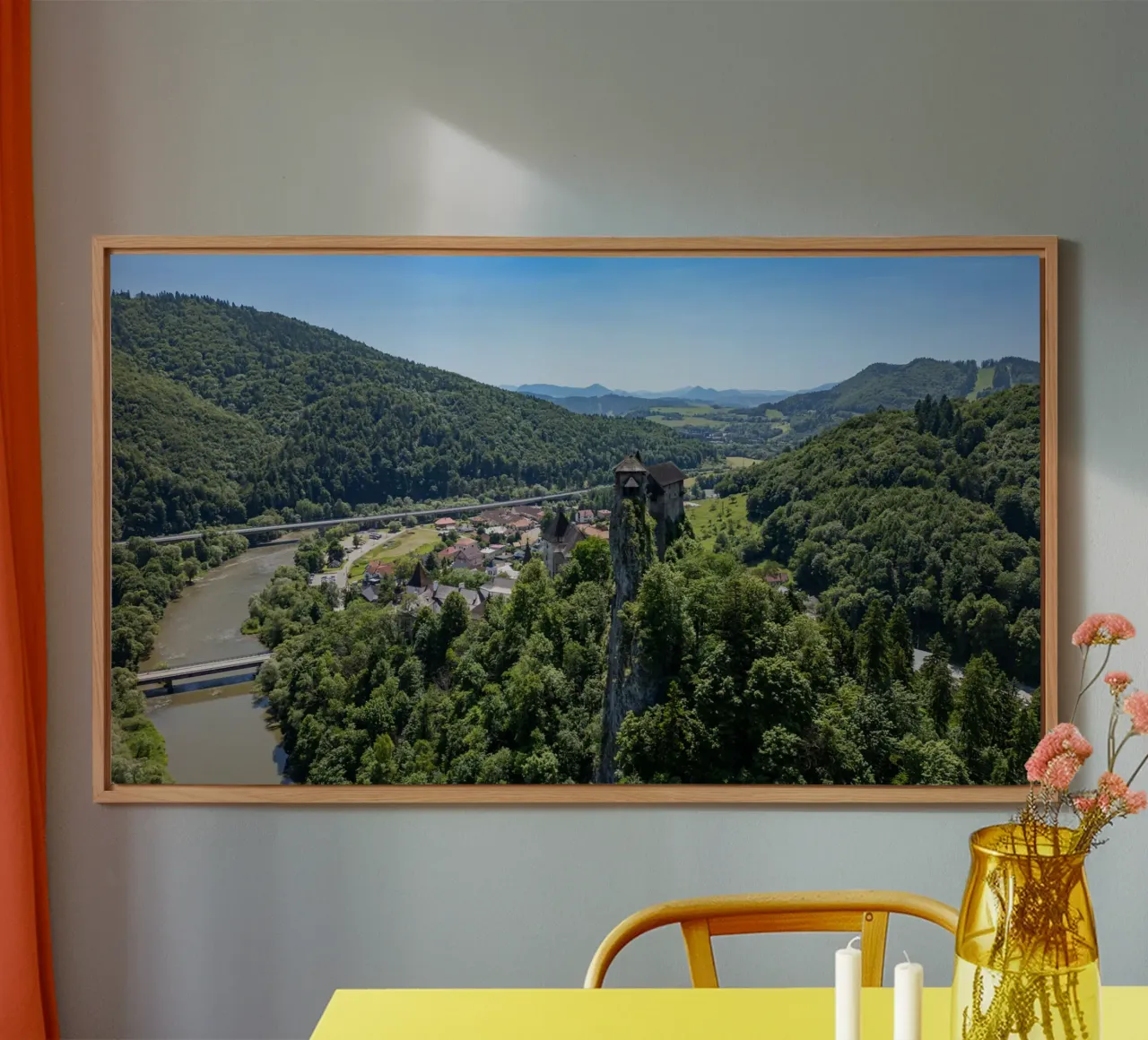 Aerial view of Orava Castle in Slovakia alu-dibond by anderm