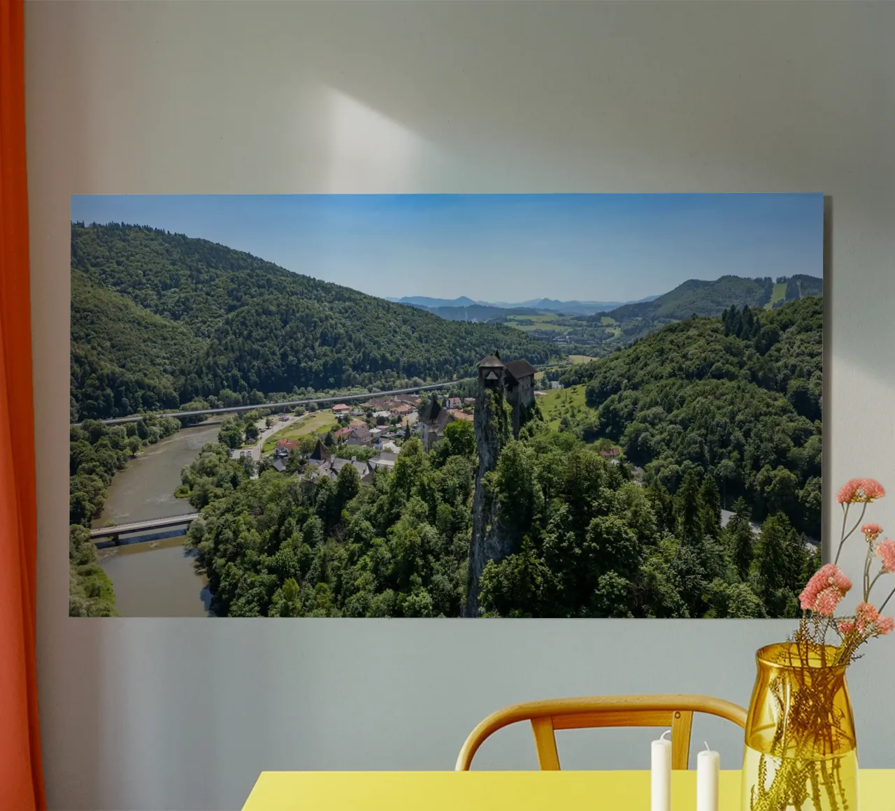 Aerial view of Orava Castle in Slovakia alu-dibond by anderm
