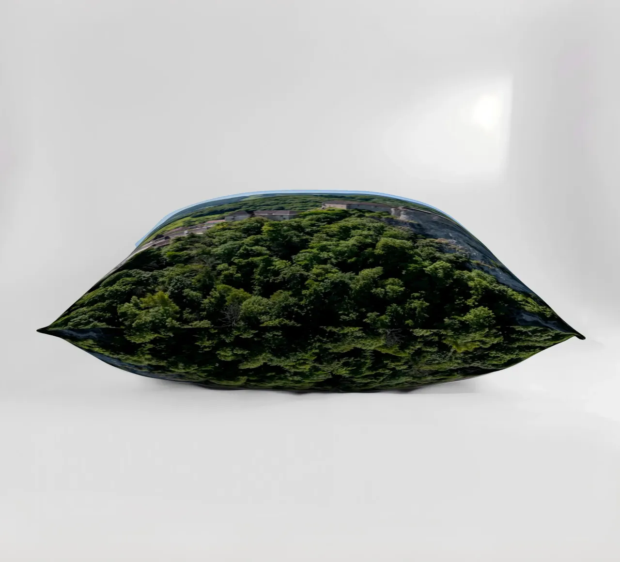 Aerial view of Orava Castle in Slovakia decorative cushion by anderm