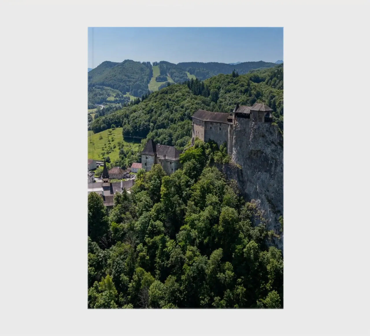Aerial view of Orava Castle in Slovakia notebook by anderm