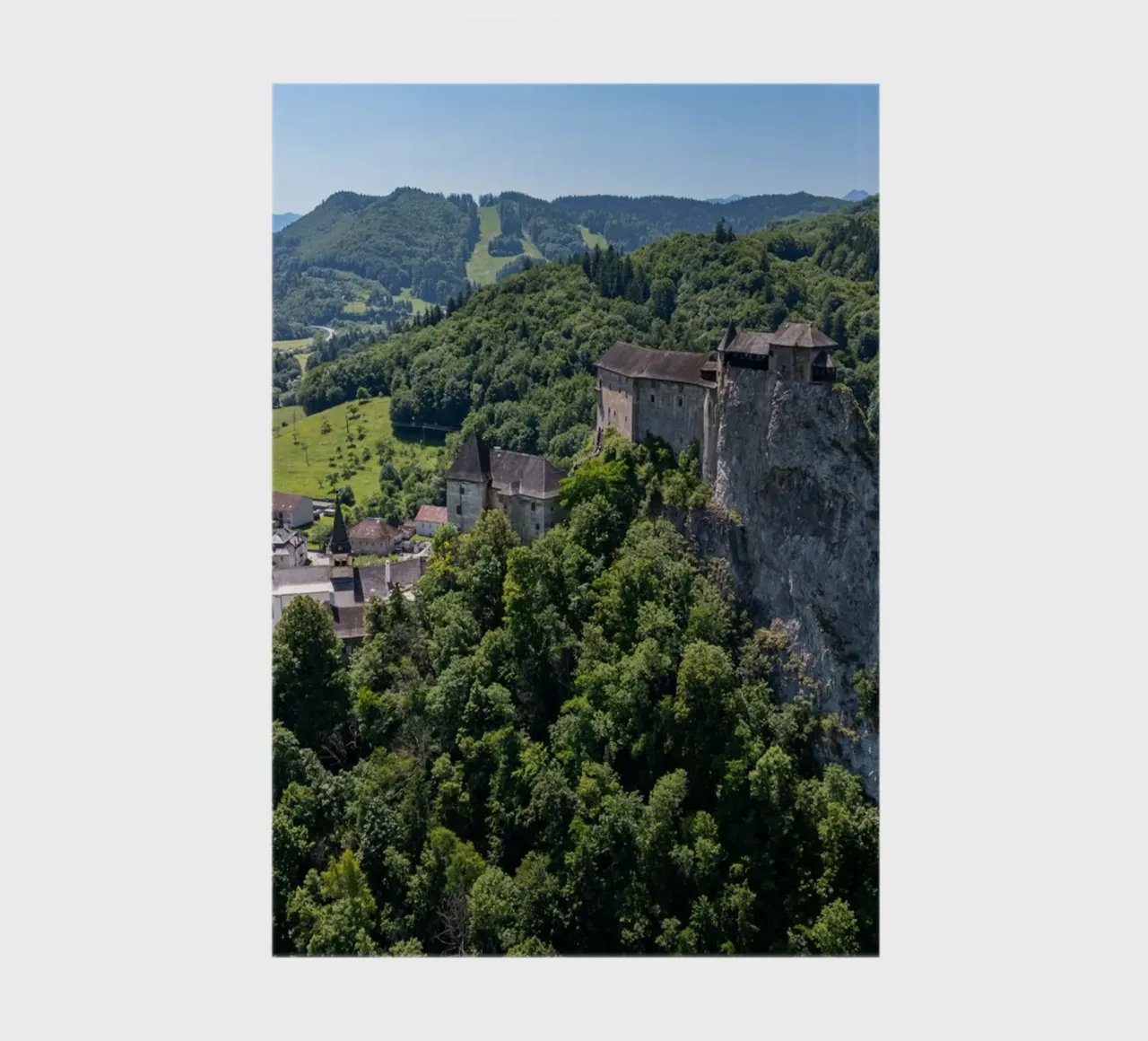 Aerial view of Orava Castle in Slovakia notebook by anderm