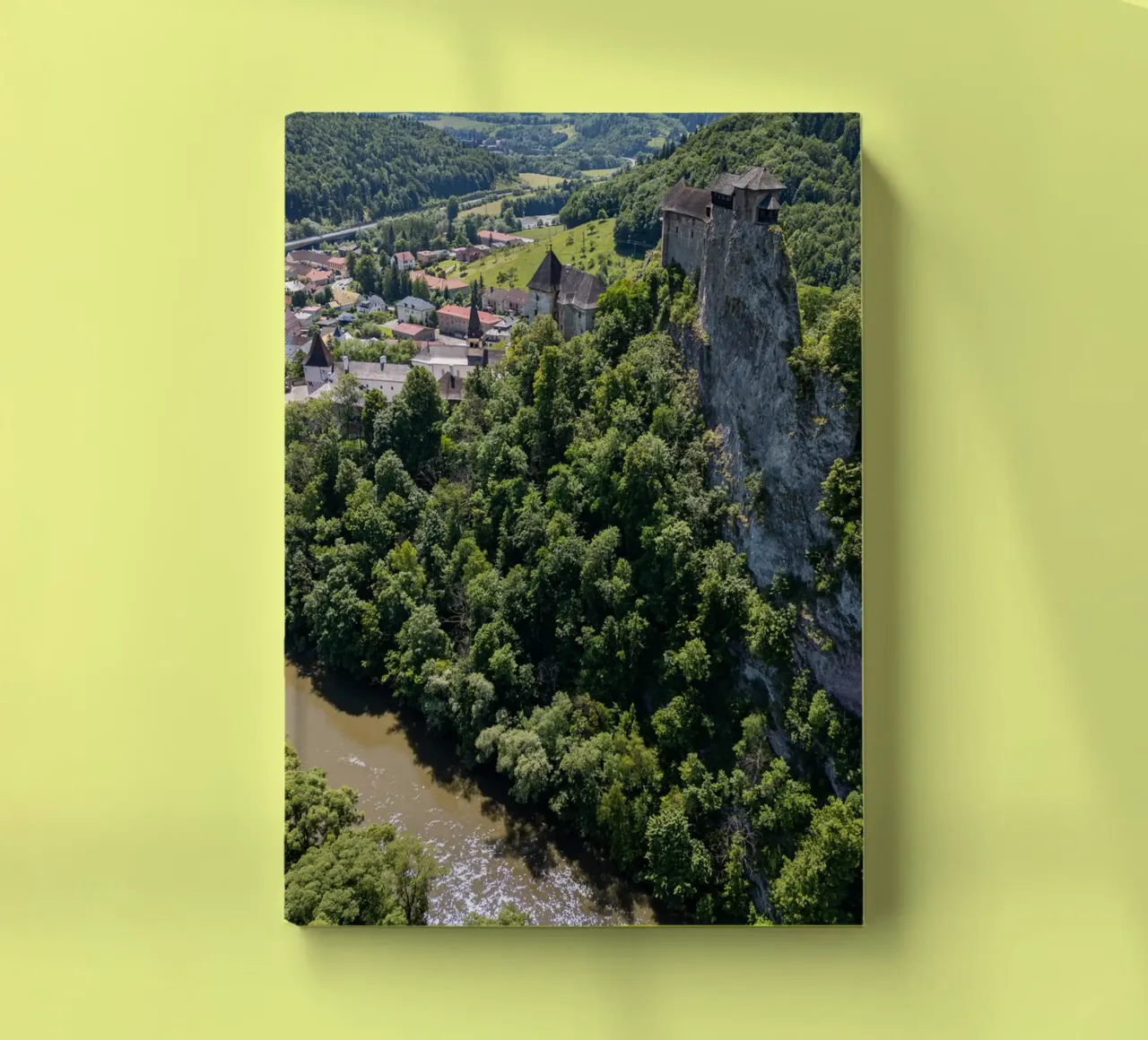 Aerial view of Orava Castle in Slovakia notebook by anderm