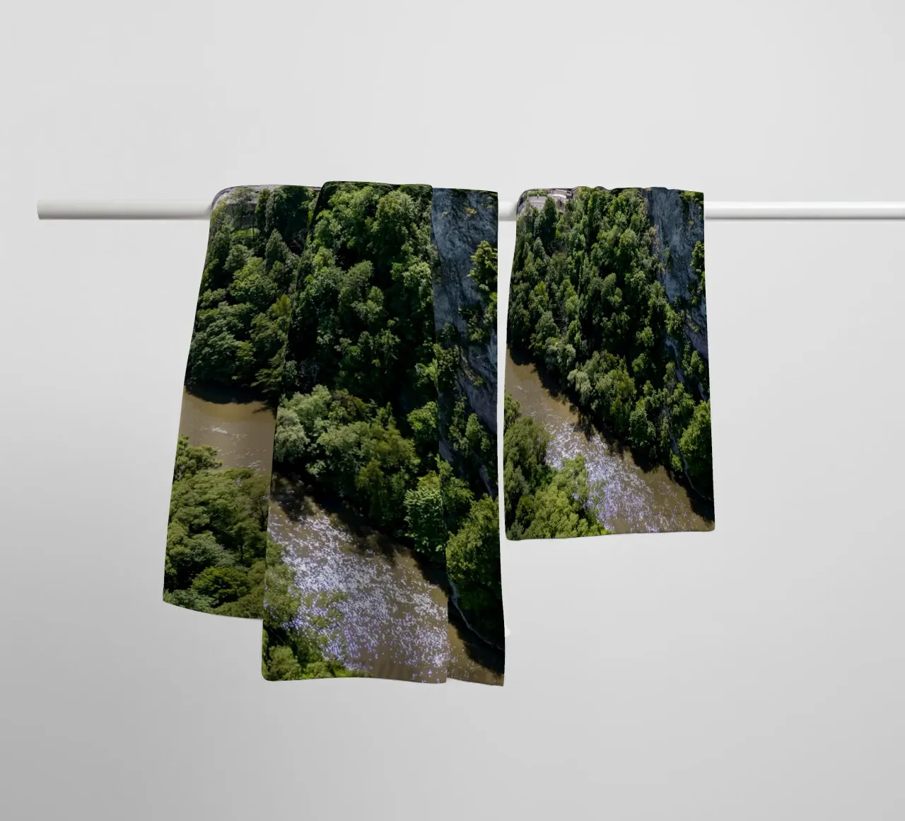 Aerial view of Orava Castle in Slovakia towel by anderm