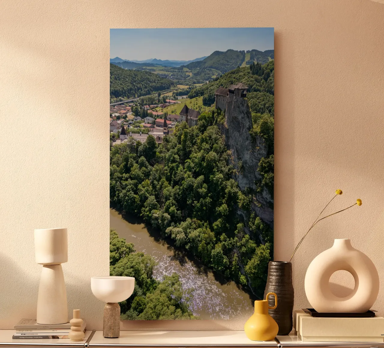 Aerial view of Orava Castle in Slovakia alu-dibond by anderm