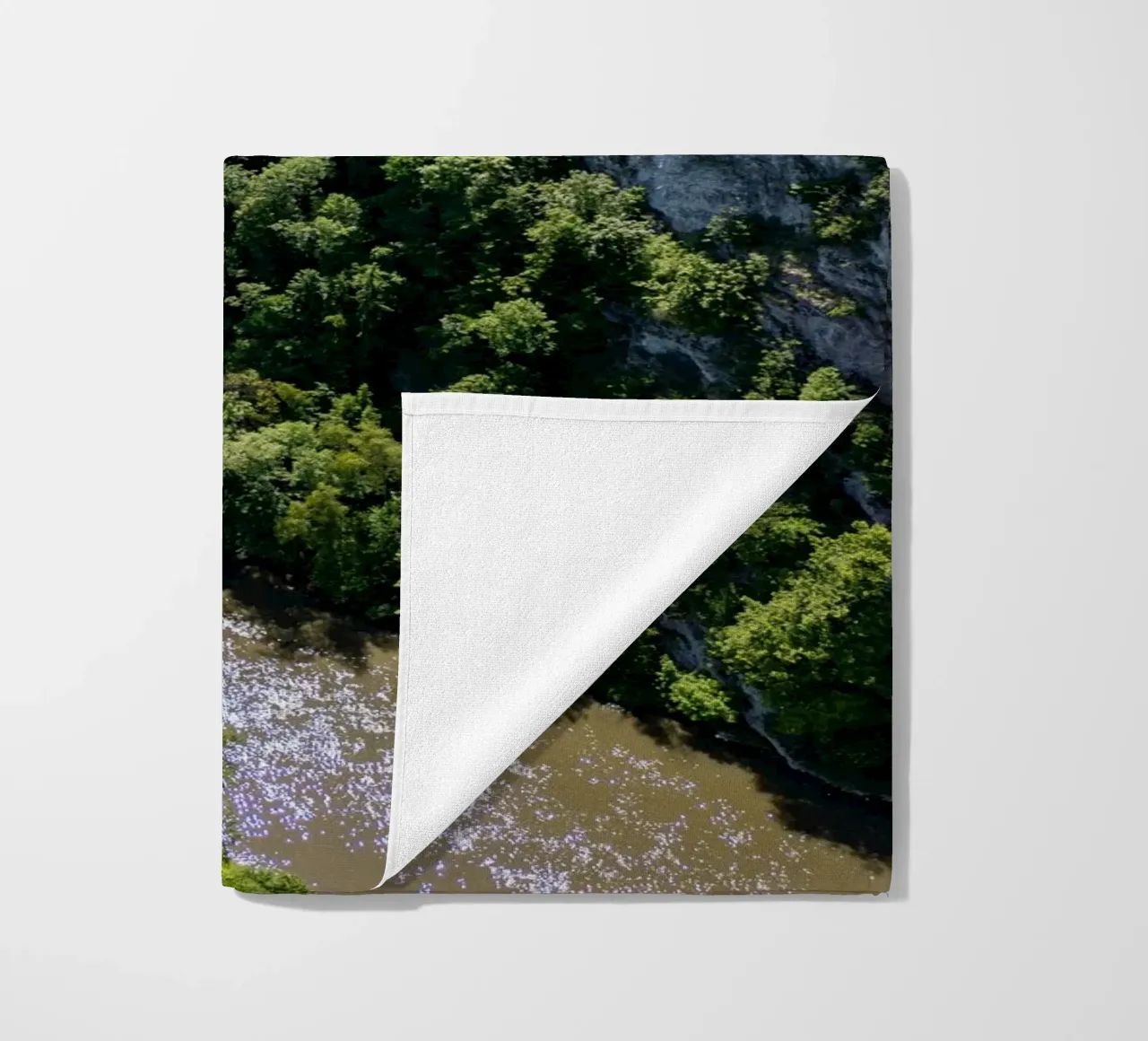 Aerial view of Orava Castle in Slovakia beach towel by anderm