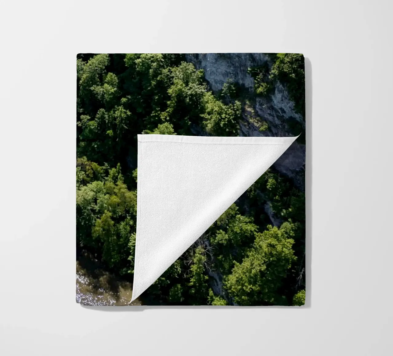 Aerial view of Orava Castle in Slovakia beach towel by anderm