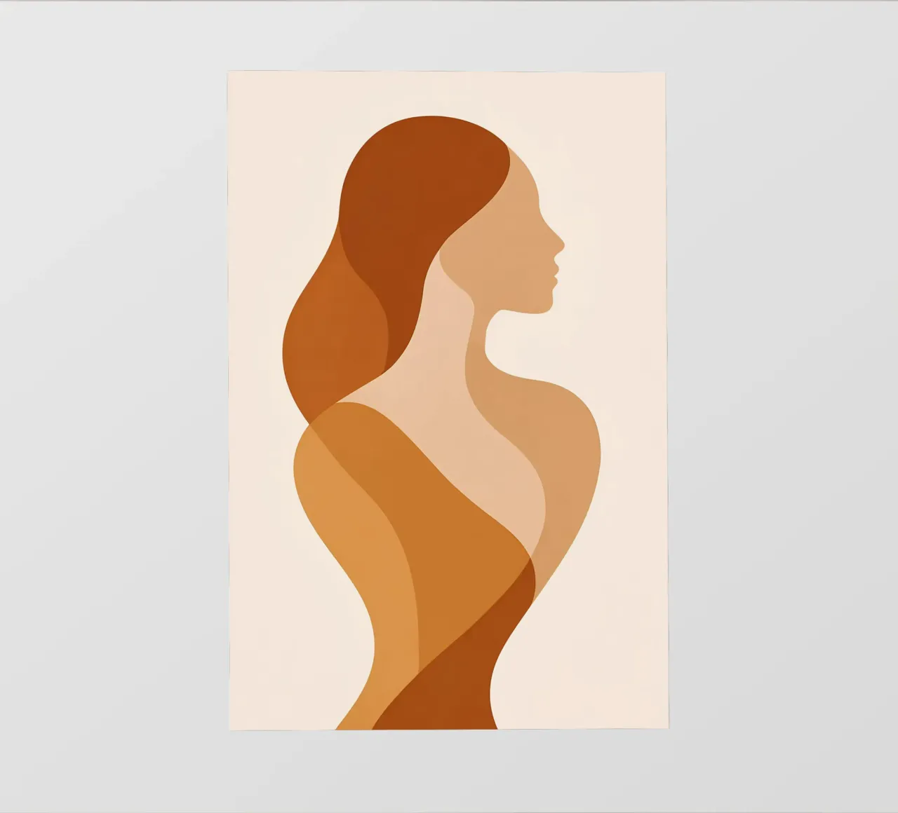 Grazia interiore - Sagoma femminile astratta pellicola backlit da Graceful Desine