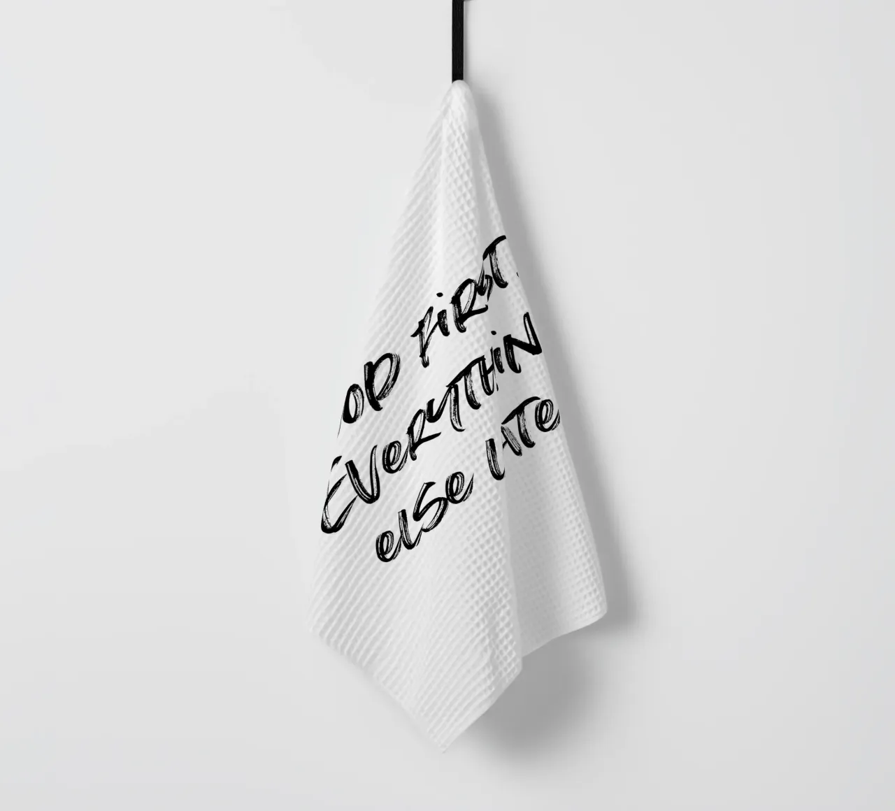 Food first, everthing else later | minimalistic design torchon de just typo