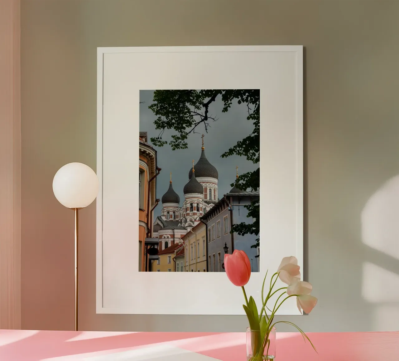 Cattedrale ortodossa Alexander Nevski a Tallin, Estonia poster da anderm