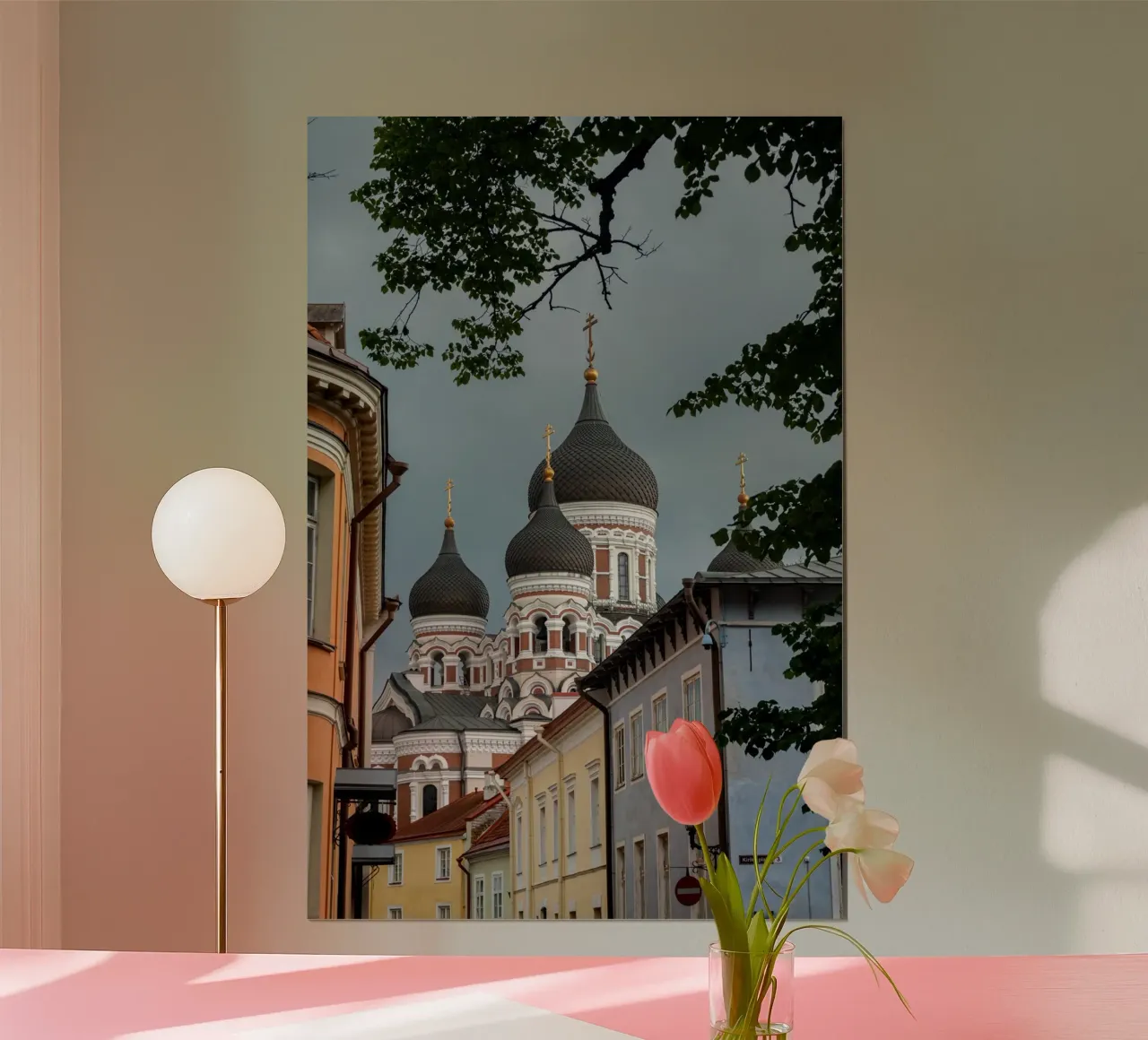 Cattedrale ortodossa Alexander Nevski a Tallin, Estonia poster da anderm