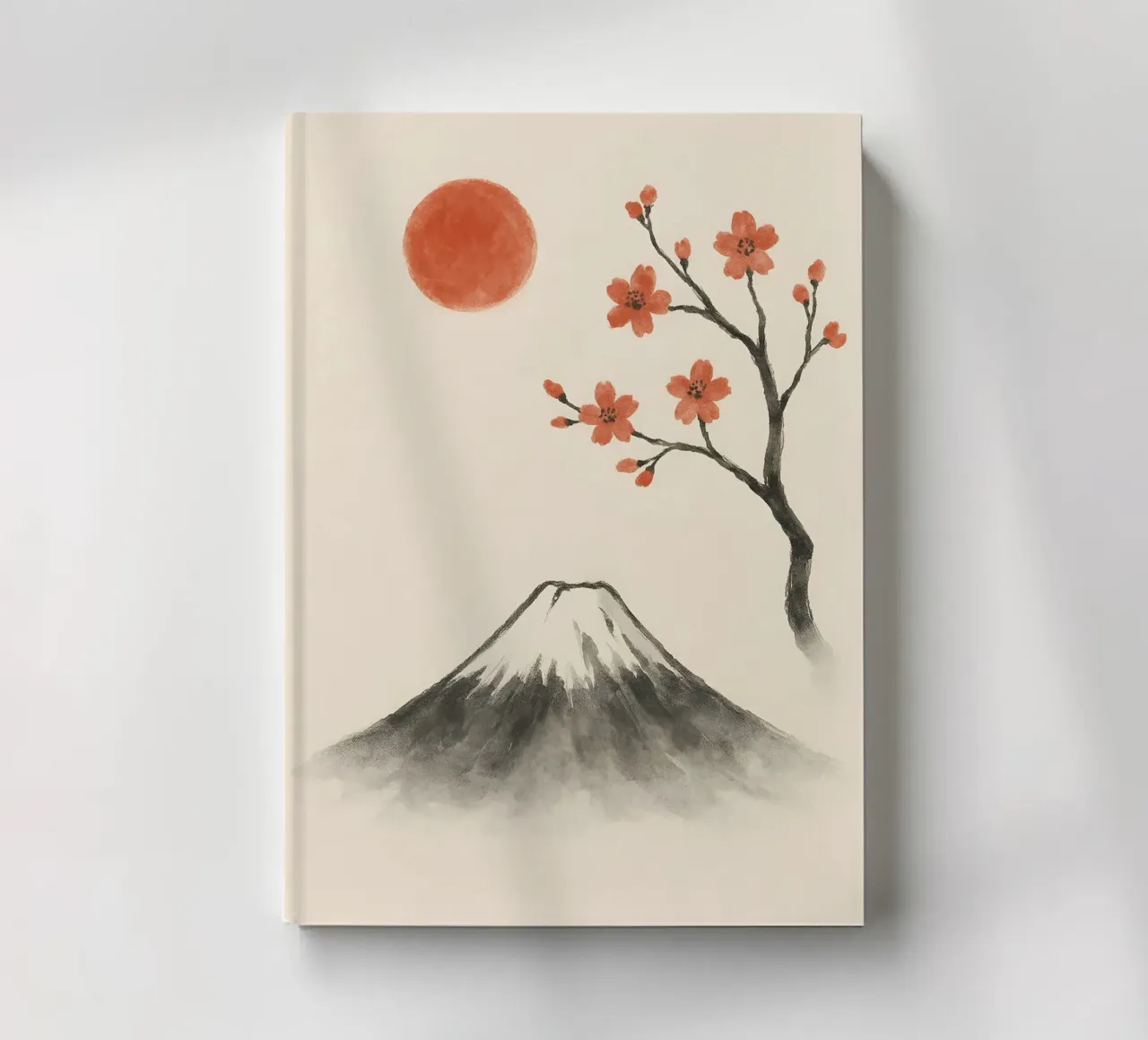 Serenity in Bloom – Mount Fuji & Sakura Harmony notebook by Graceful Desine