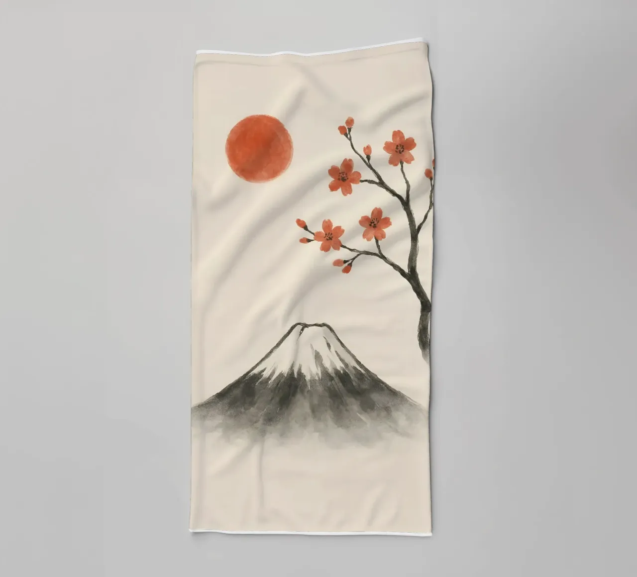 Serenità in fiore - Armonia del Monte Fuji e dei Sakura asciugamano da bagno da Graceful Desine