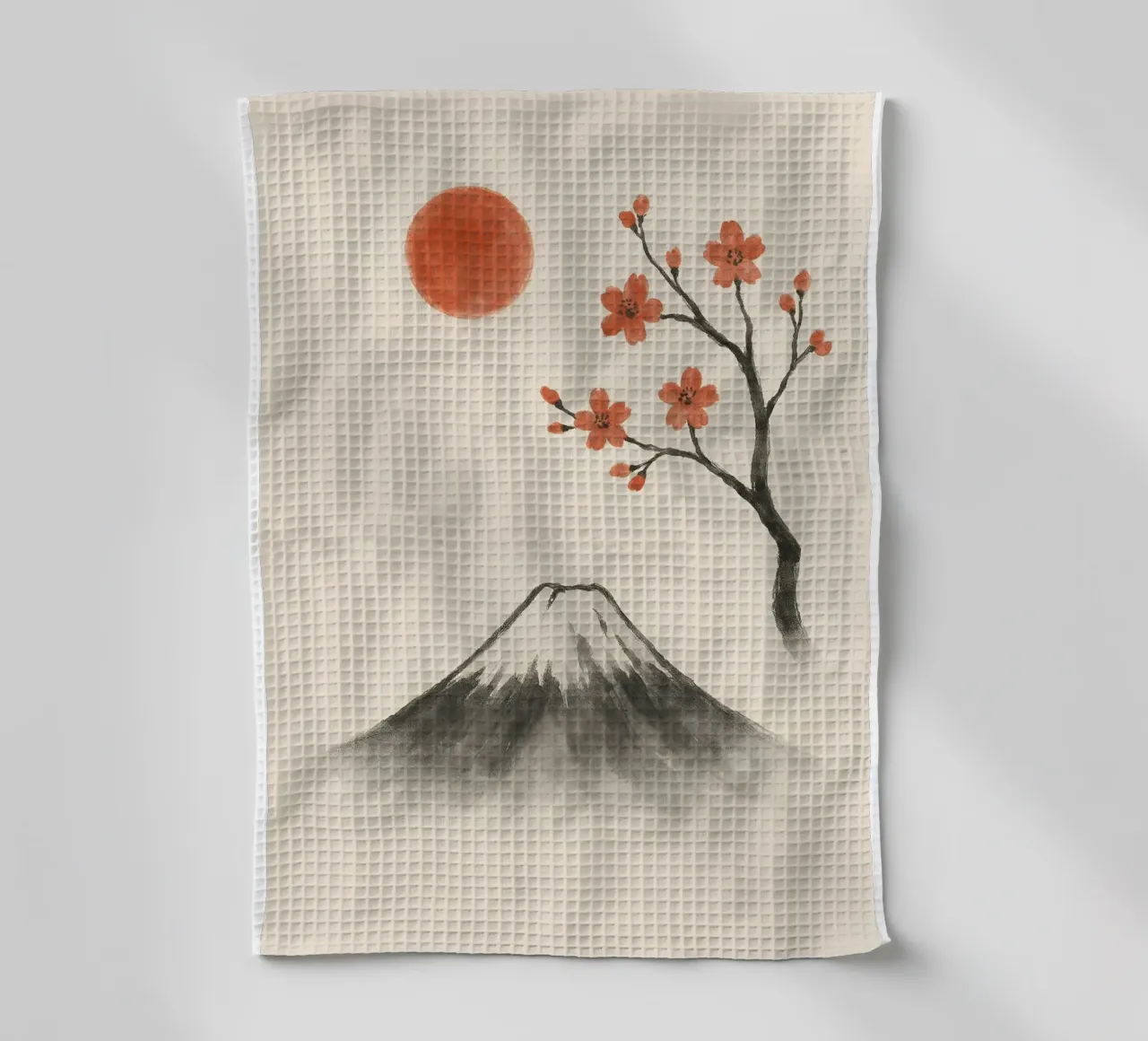 Serenità in fiore - Armonia del Monte Fuji e dei Sakura canovaccio da cucina da Graceful Desine