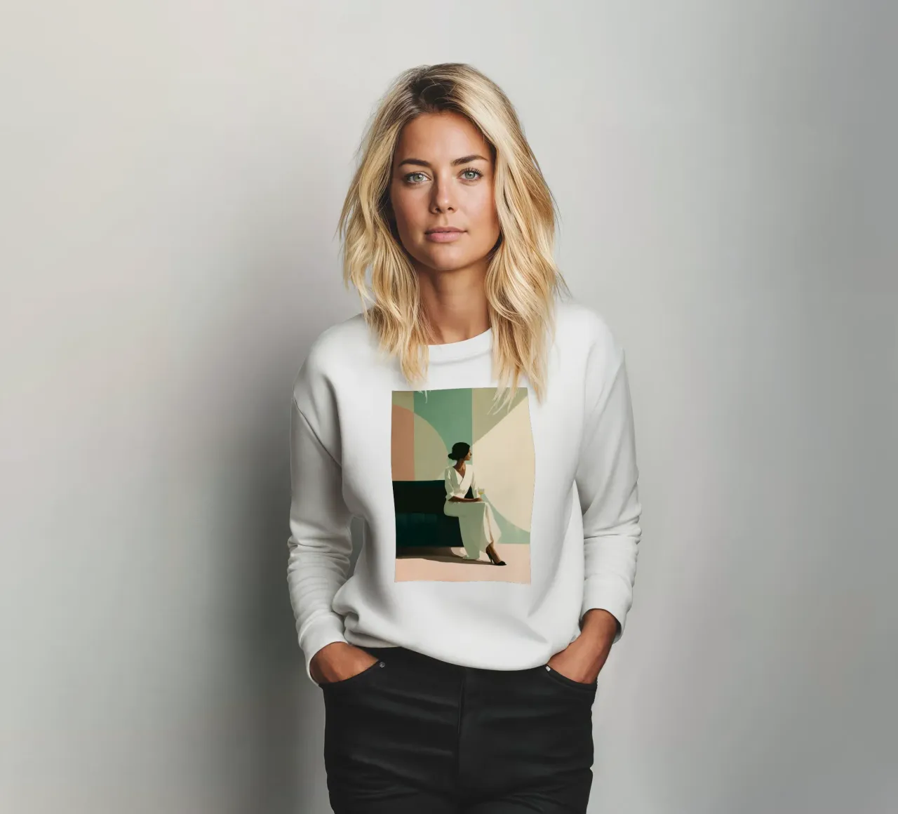 Soft Geometry sweatshirt van Clara August