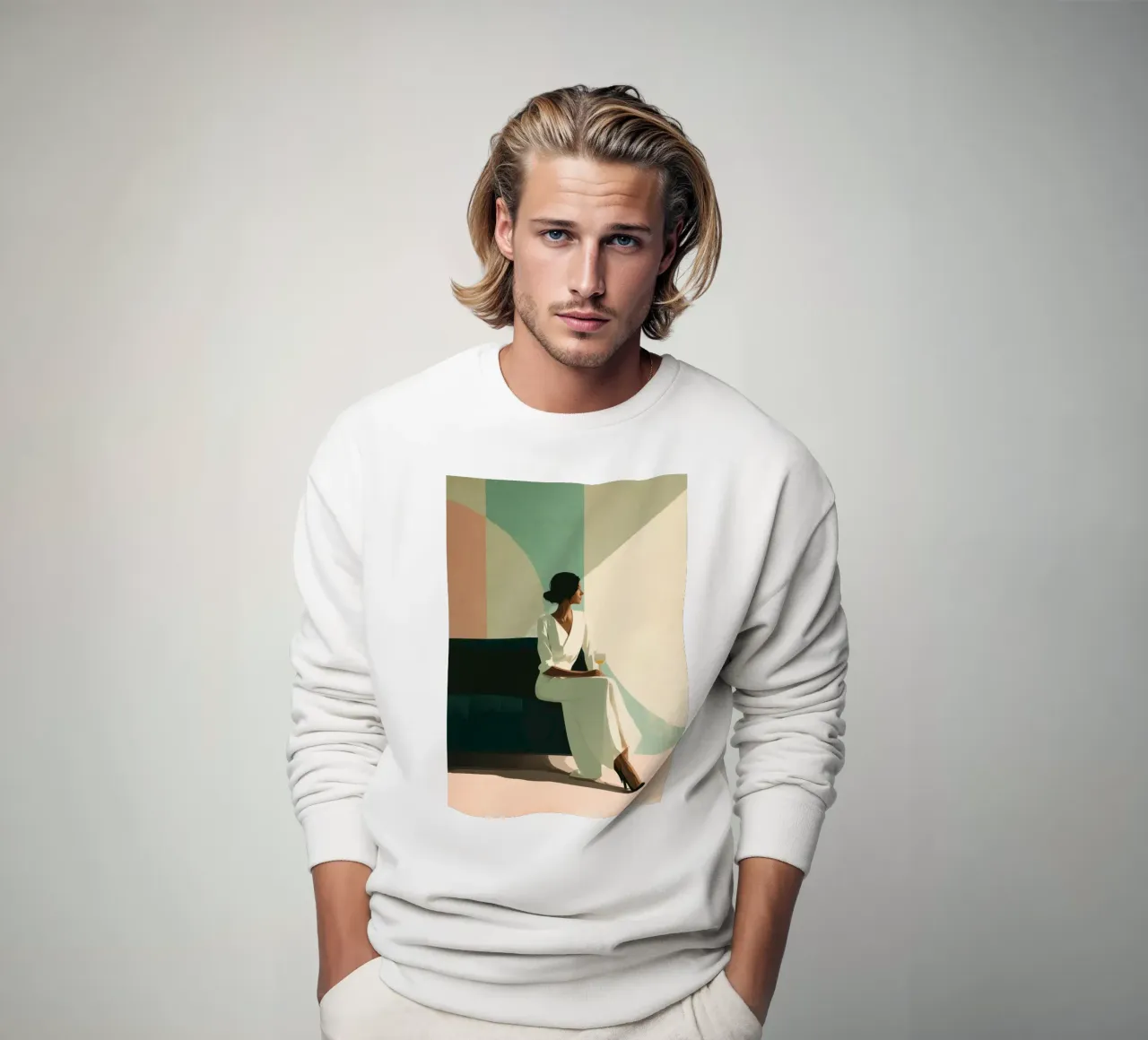 Soft Geometry sweatshirt van Clara August