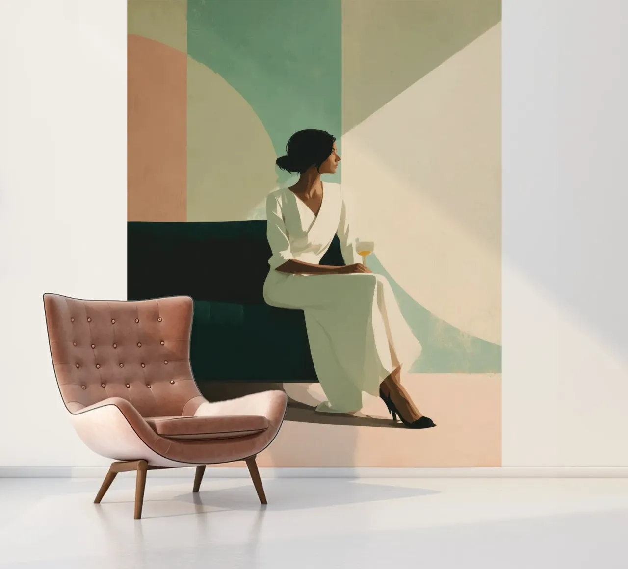 Soft Geometry fotobehang van Clara August