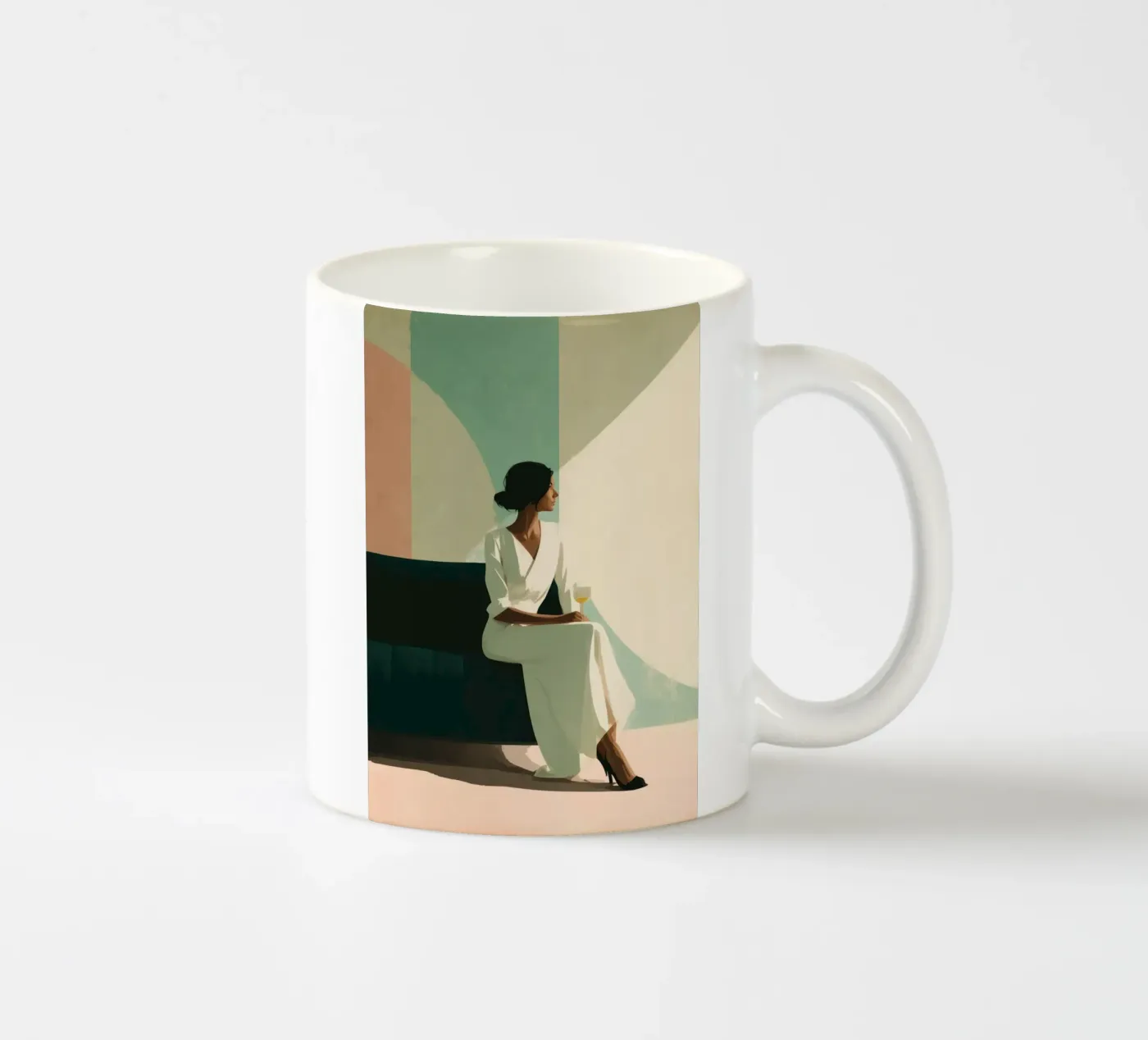 Soft Geometry ceramic mug by Clara August