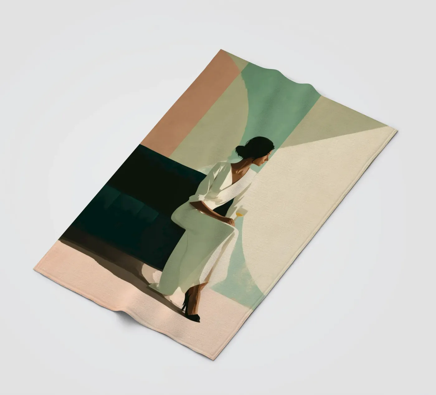 Soft Geometry fleece blanket by Clara August