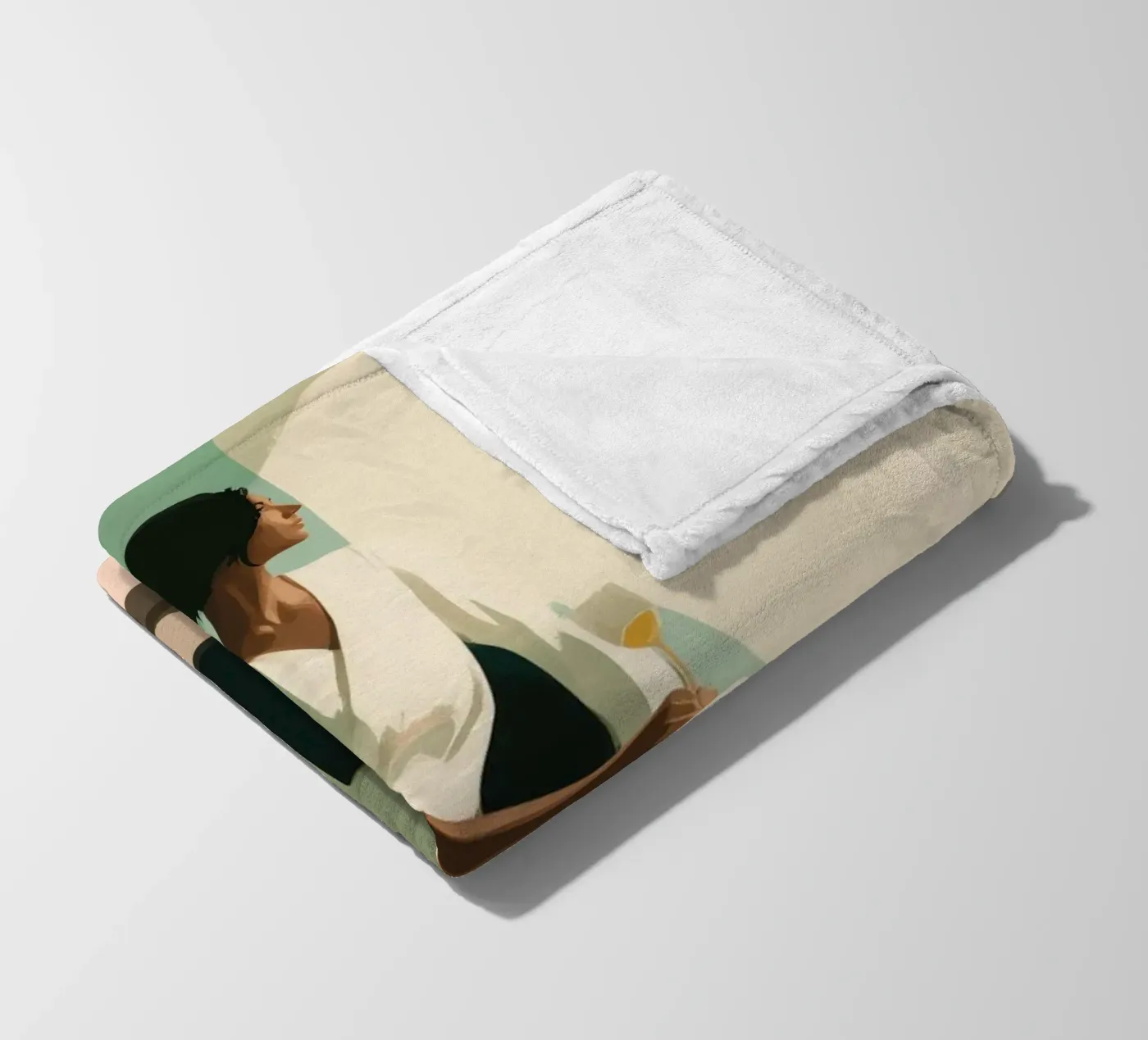 Soft Geometry fleece blanket by Clara August