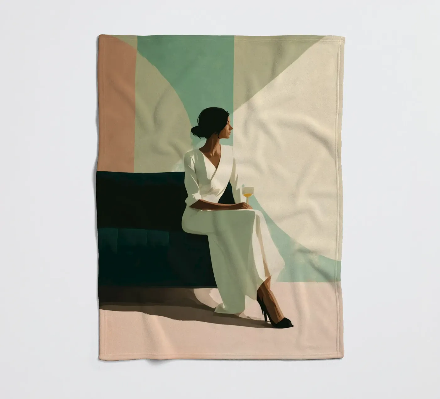 Soft Geometry fleece blanket by Clara August