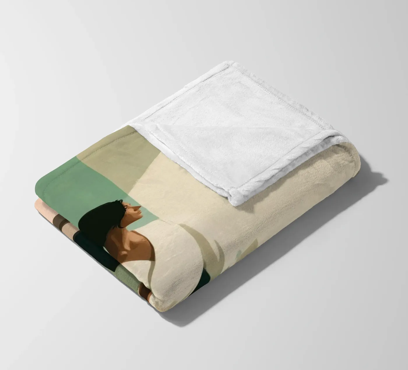 Soft Geometry fleece blanket by Clara August