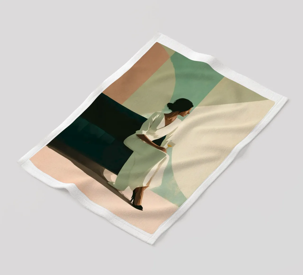 Soft Geometry Fleecedecke von Clara August