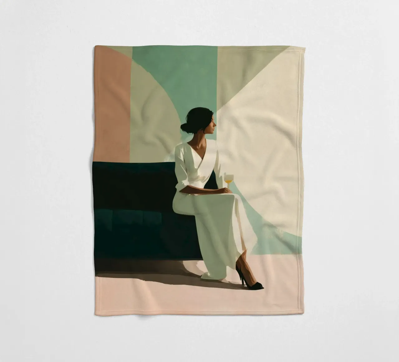 Soft Geometry Fleecedecke von Clara August