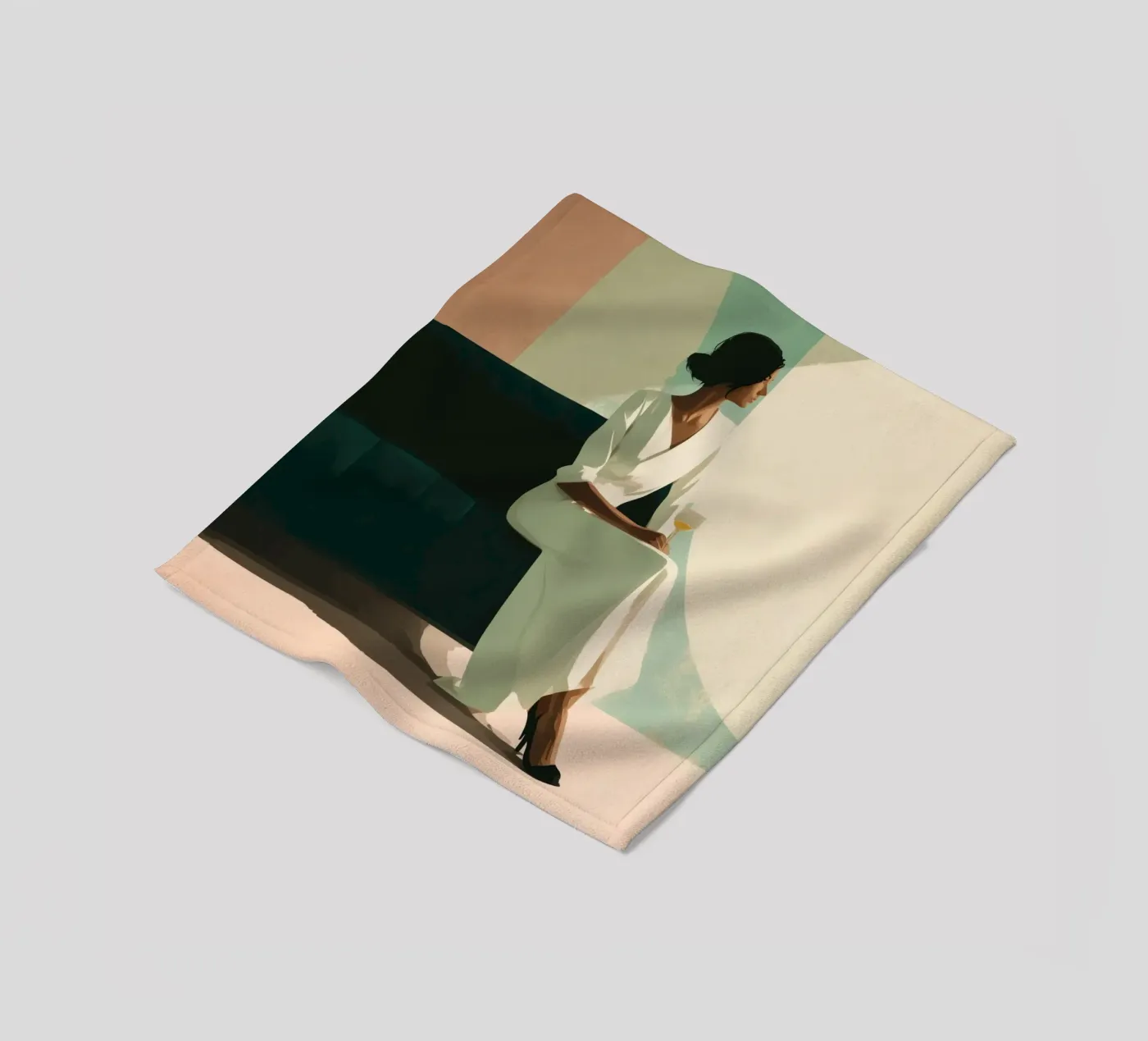 Soft Geometry fleece blanket by Clara August