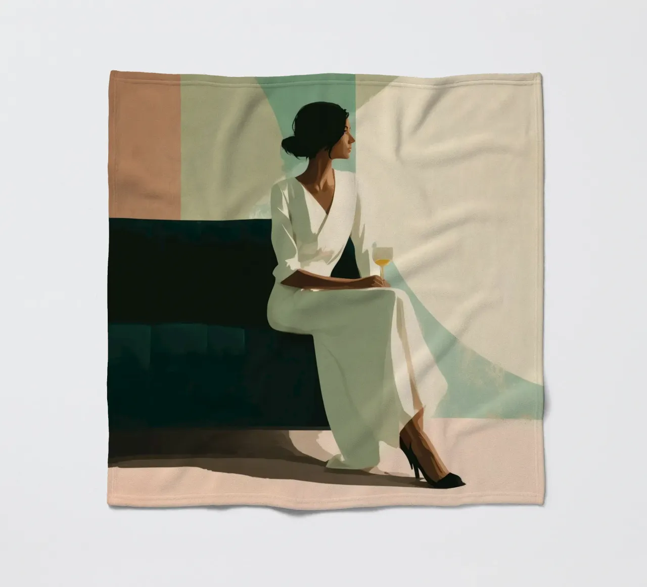 Soft Geometry Fleecedecke von Clara August