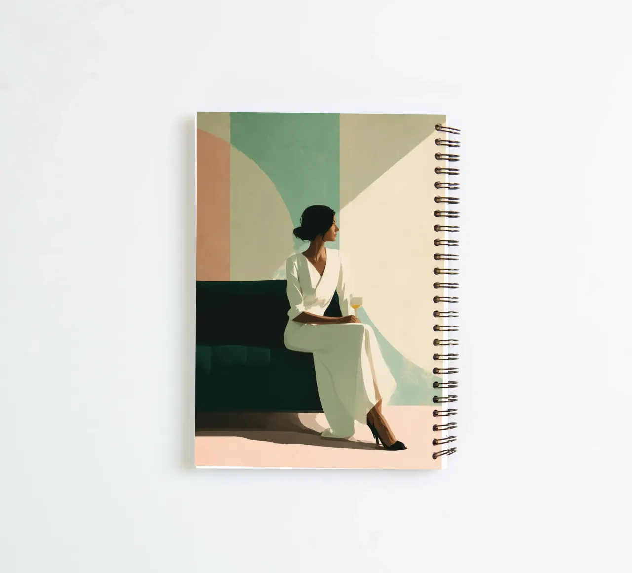 Soft Geometry spiral notebook by Clara August