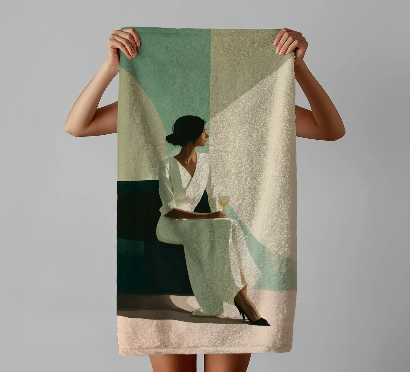 Soft Geometry towel by Clara August