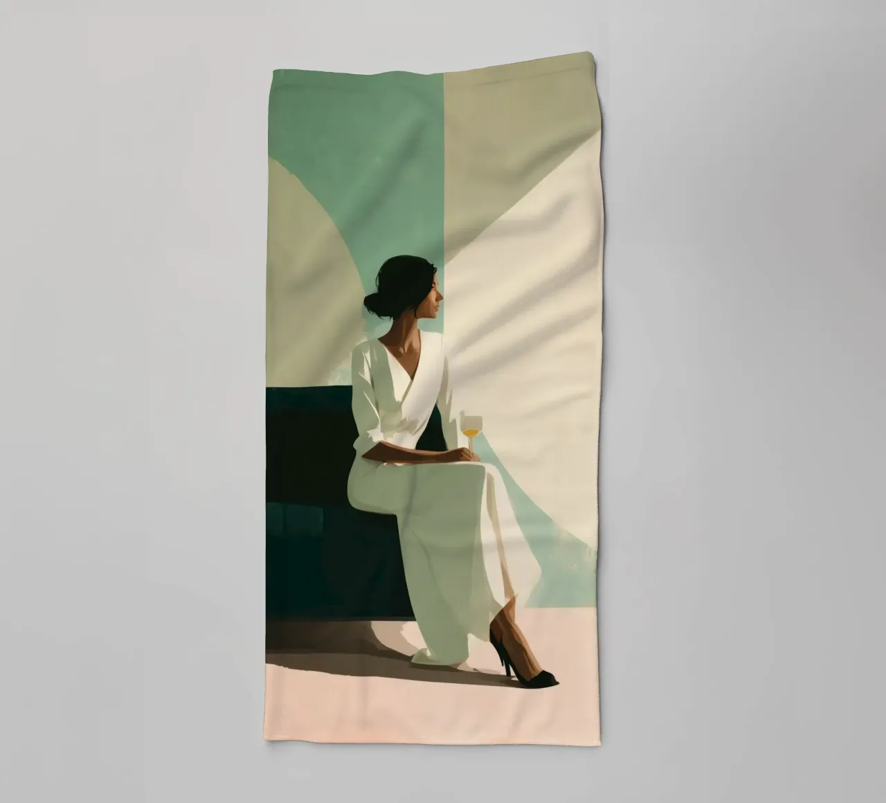 Soft Geometry towel by Clara August