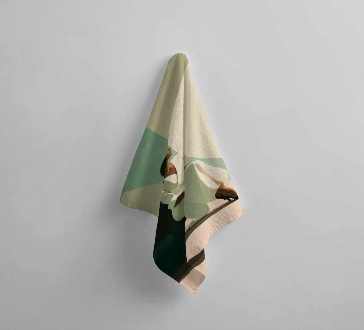 Soft Geometry towel by Clara August
