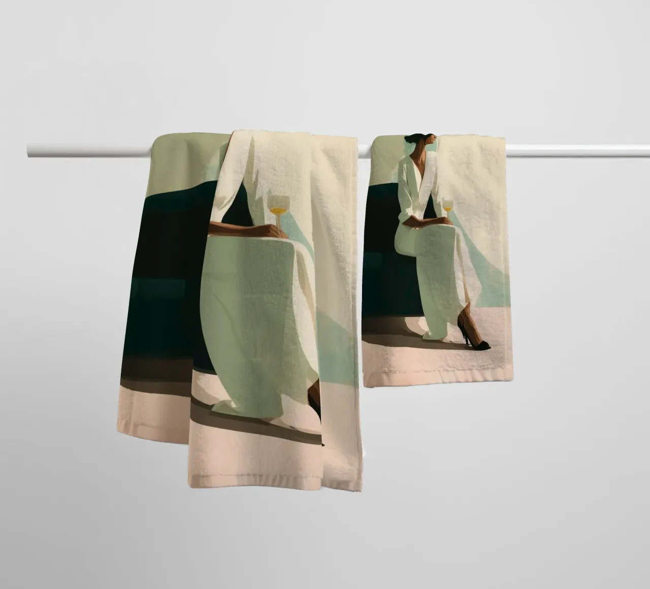 Soft Geometry towel by Clara August