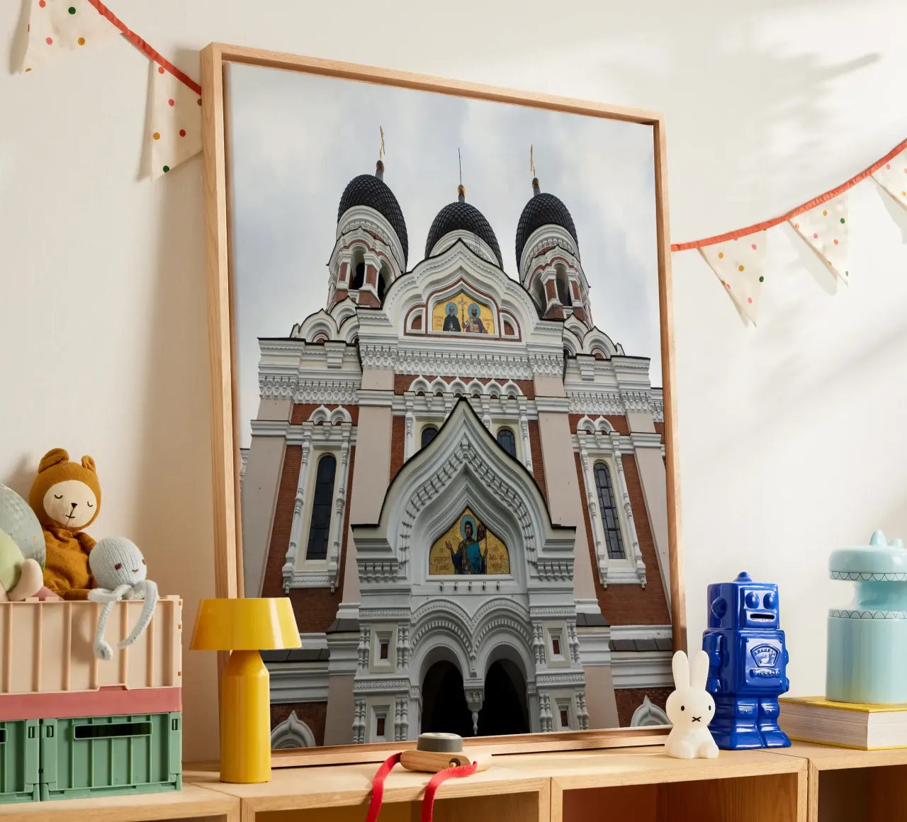 Alexander Nevski orthodox cathedral in Tallin, Estonia canvas with Floater frame by anderm