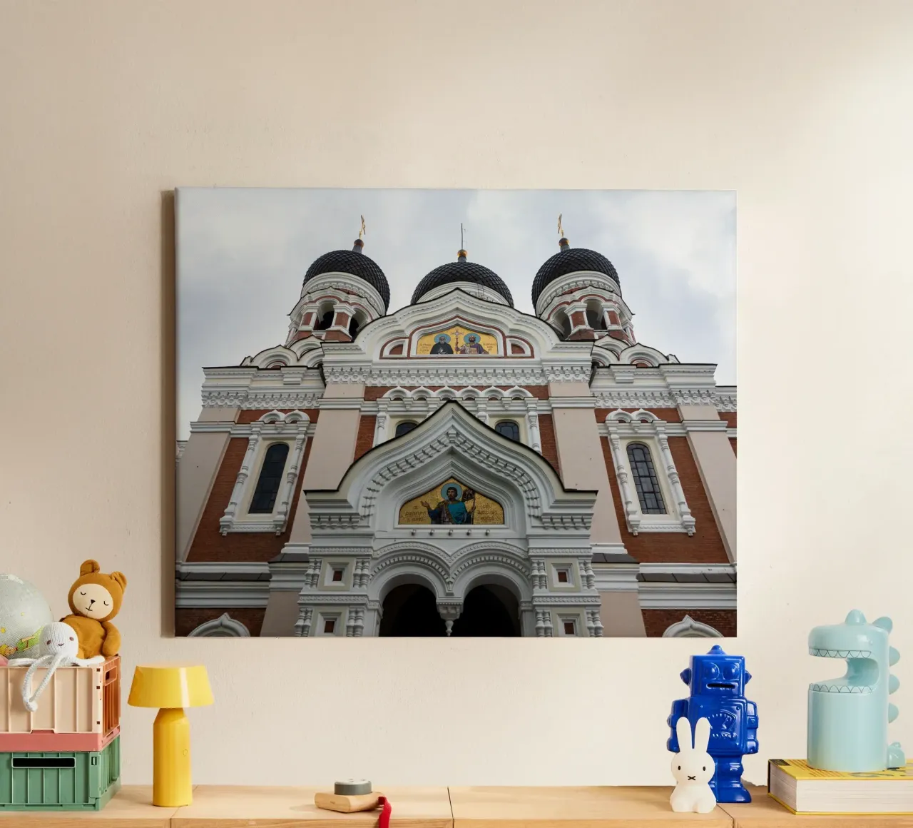 Alexander Nevski orthodox cathedral in Tallin, Estonia canvas with Floater frame by anderm