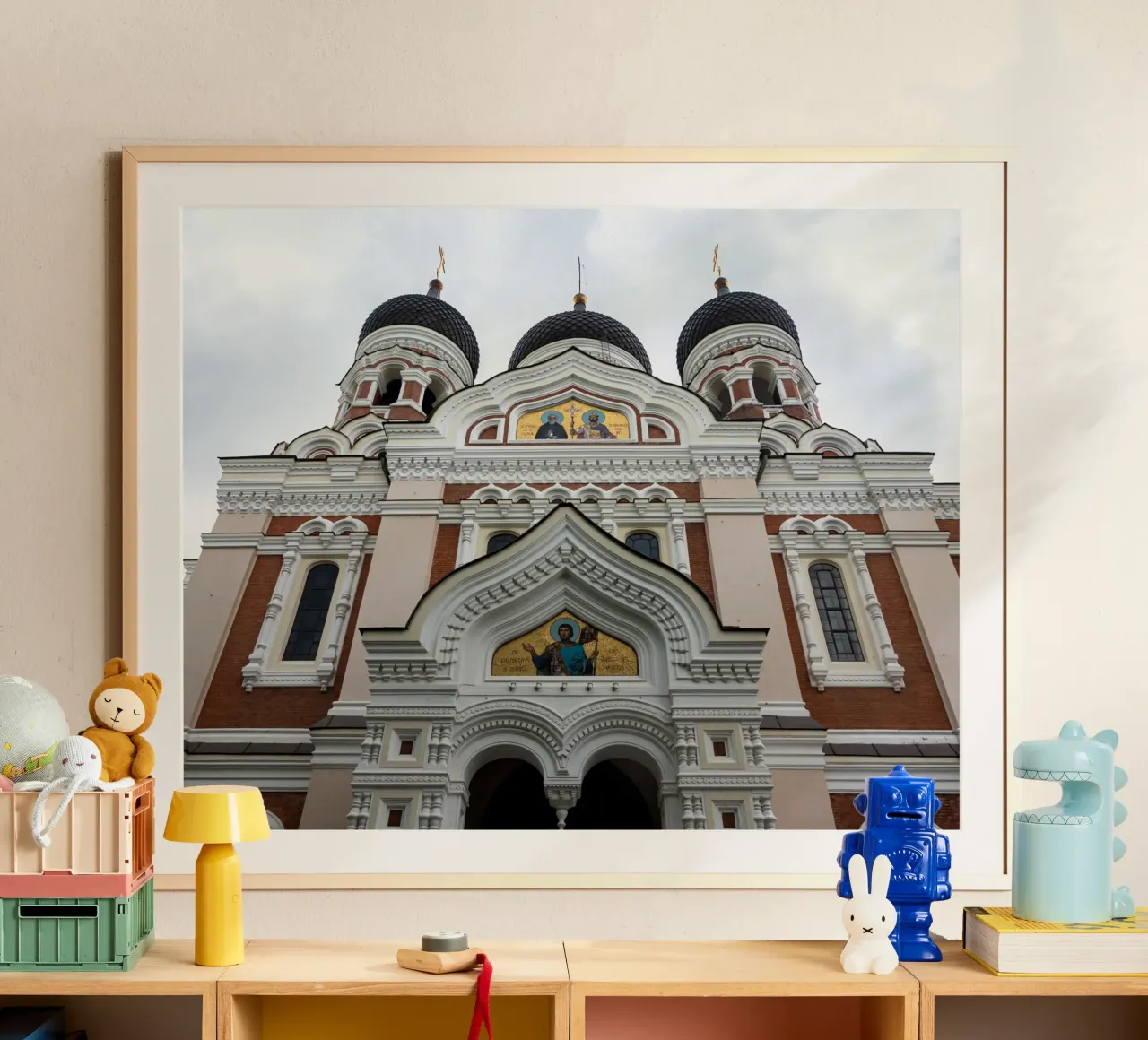 Cattedrale ortodossa Alexander Nevski a Tallin, Estonia poster da anderm