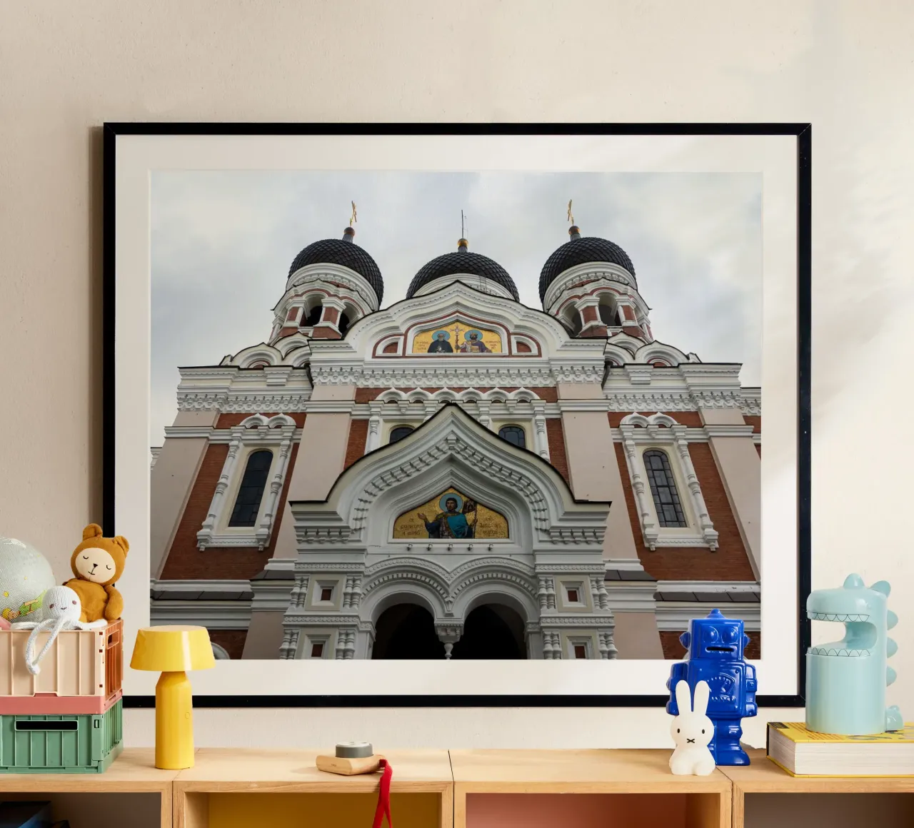 Cattedrale ortodossa Alexander Nevski a Tallin, Estonia poster da anderm