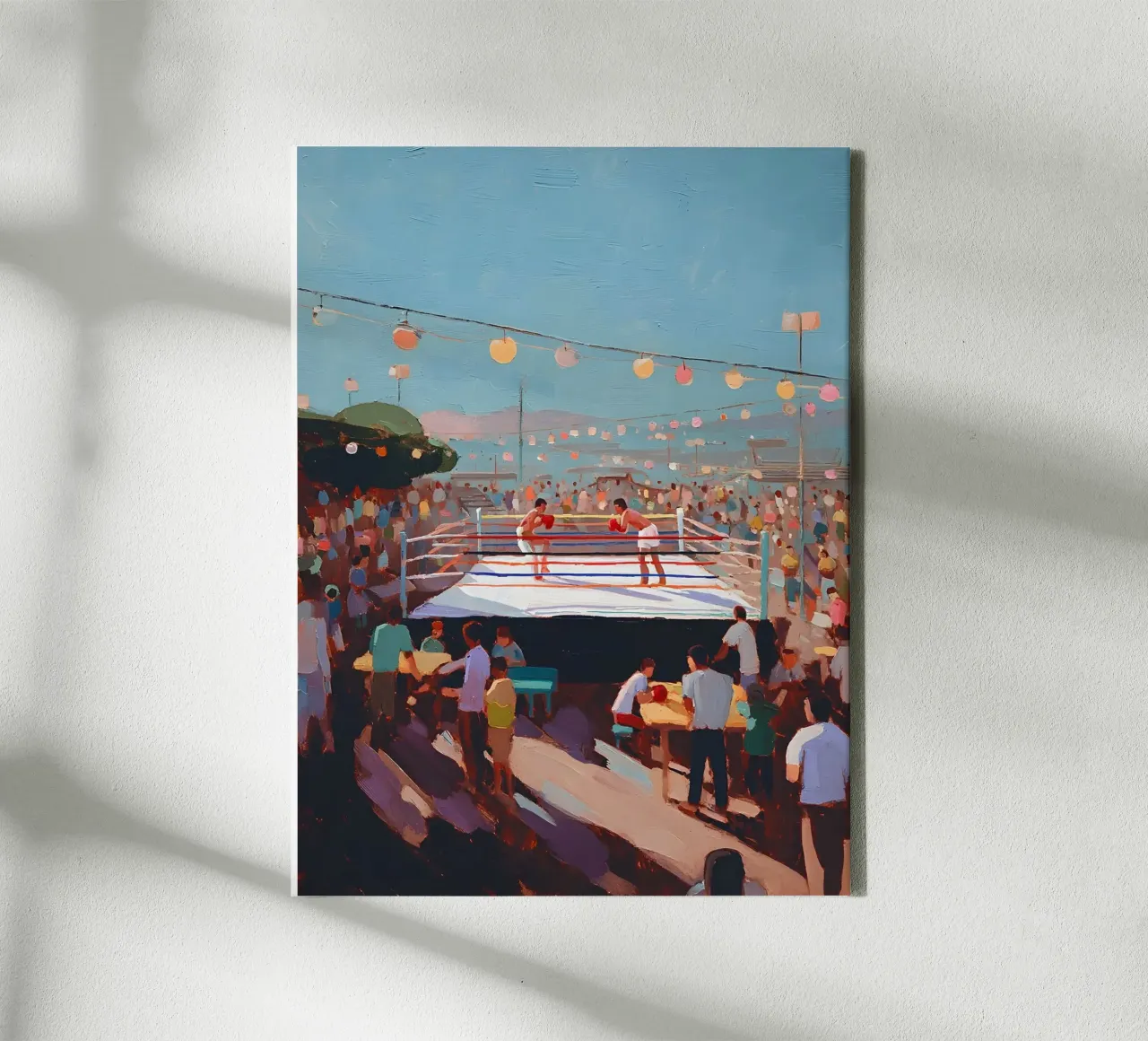 Boxing Party canvas with Floater frame by Gypsy Galleria