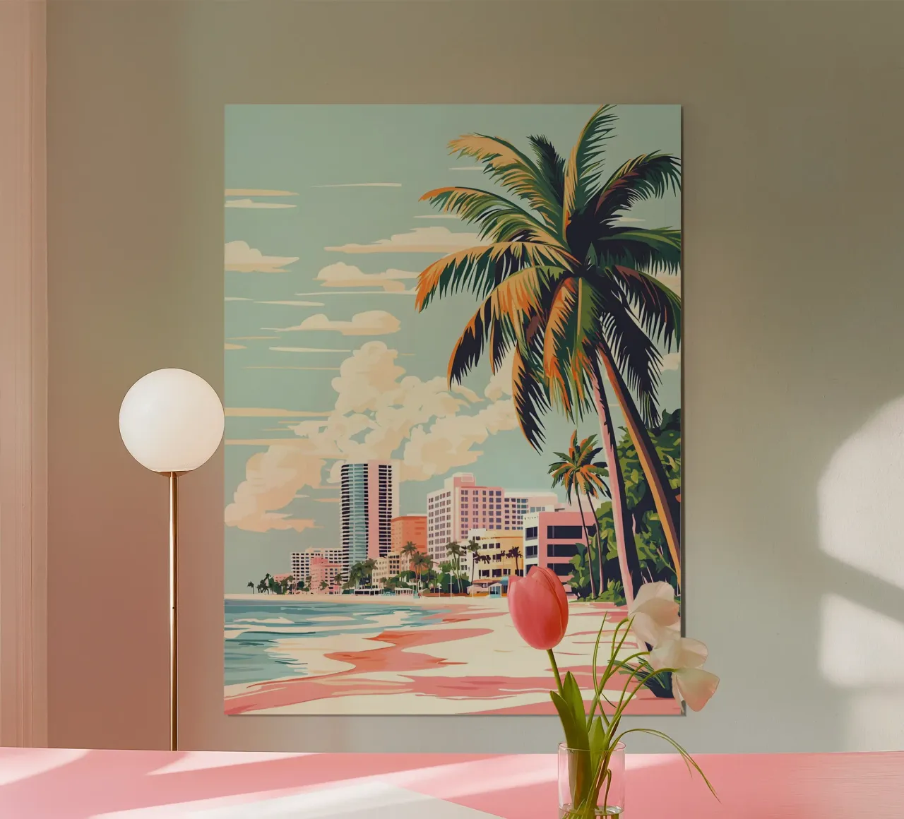 Miami Beach poster con telaio in plastica da Gypsy Galleria