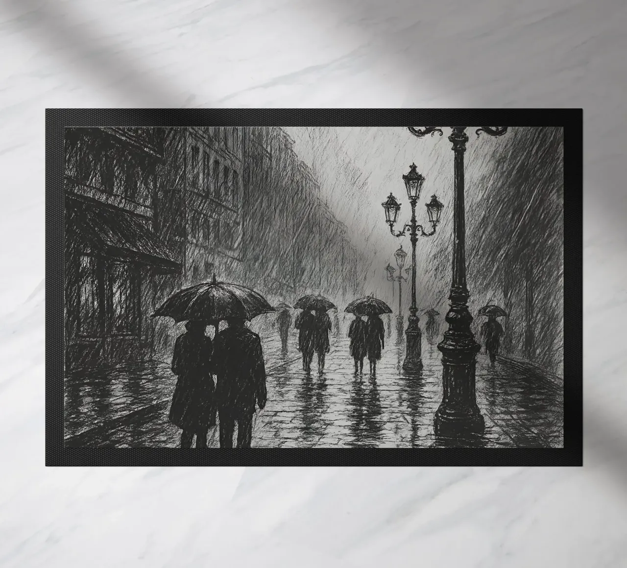 Pioggia in città - Una passeggiata nell'ombra zerbino da Graceful Desine