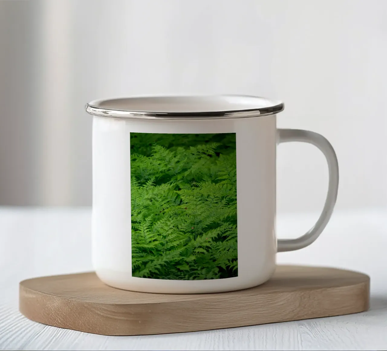 Farn in den Wäldern Emaille Tasse von anderm