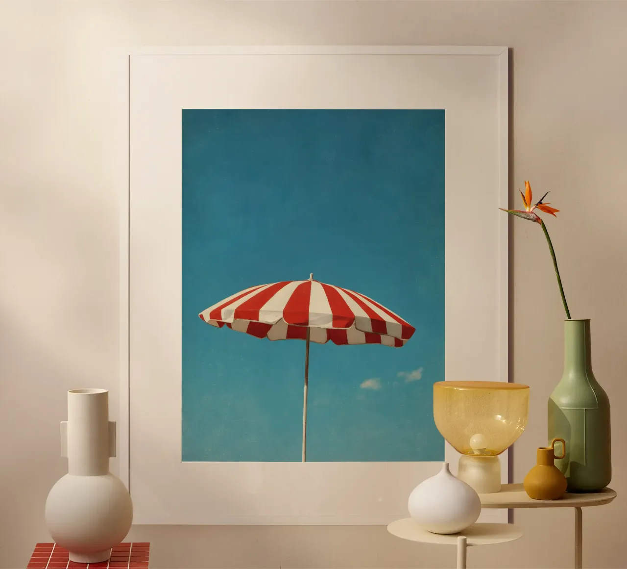 The Striped Umbrella carta hahnemühle da Gypsy Galleria